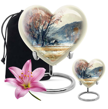 10 inch large Urn with 1 Keepsake 3 Inch Urn