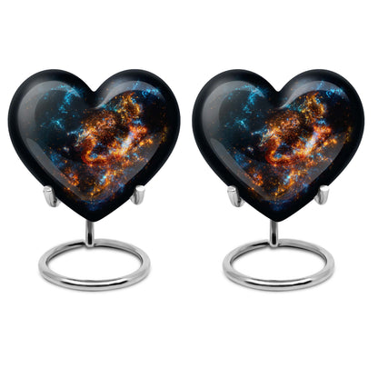 Heart urn for adult male ashes