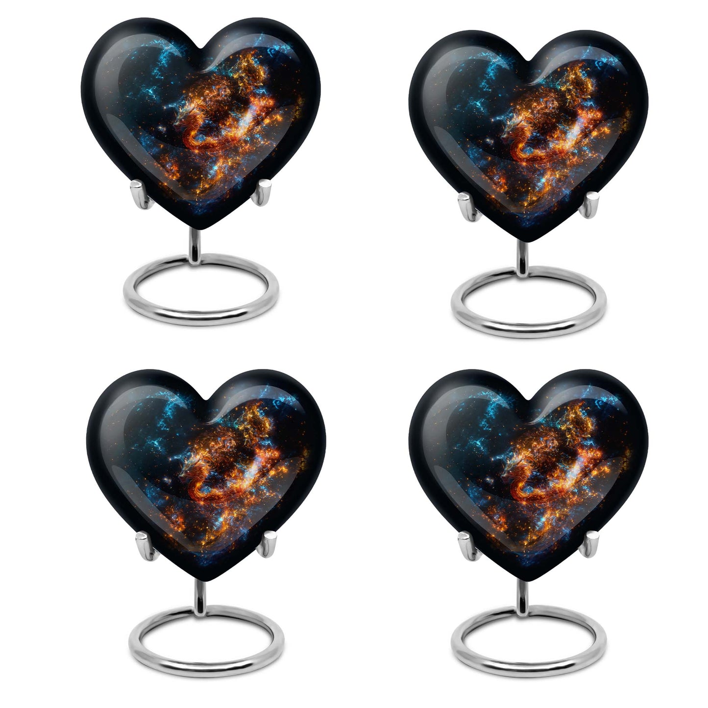 Heart urn for adult male ashes