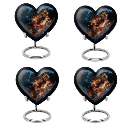 Heart urn for adult male ashes