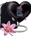  Dragon Urn for ashes, Heart Designed Memorial Urn 