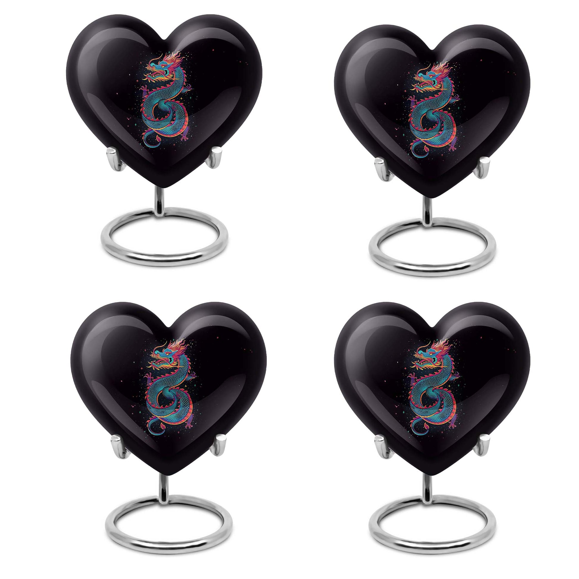  Dragon Urn for ashes, Heart Designed Memorial Urn 
