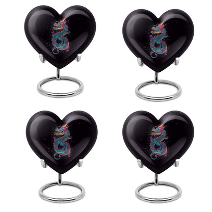  Dragon Urn for ashes, Heart Designed Memorial Urn 