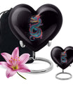  Dragon Urn for ashes, Heart Designed Memorial Urn 