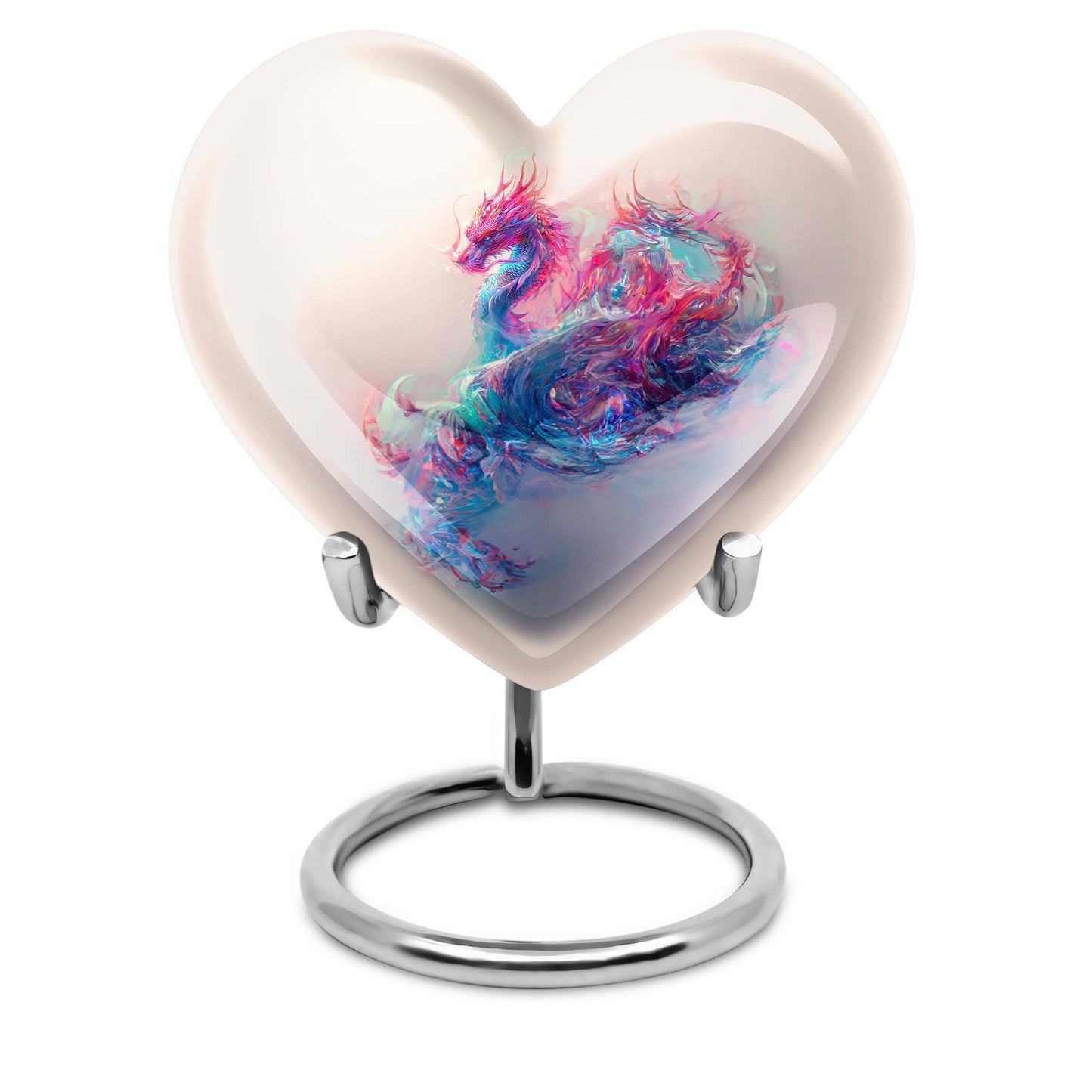 10-inch heart-shaped dragon urn, 