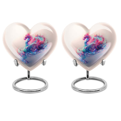 10-inch heart-shaped dragon urn, 