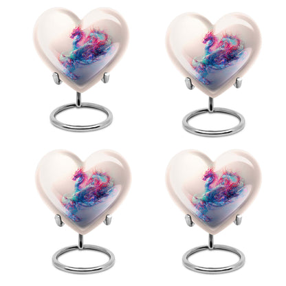 10-inch heart-shaped dragon urn, 