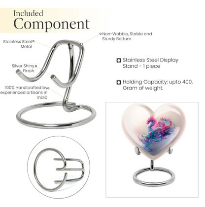 10-inch heart-shaped dragon urn, 