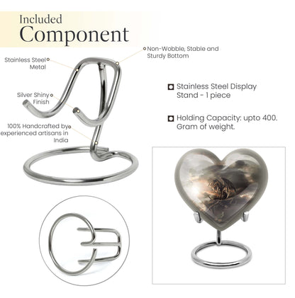 heart-shaped dragon urn