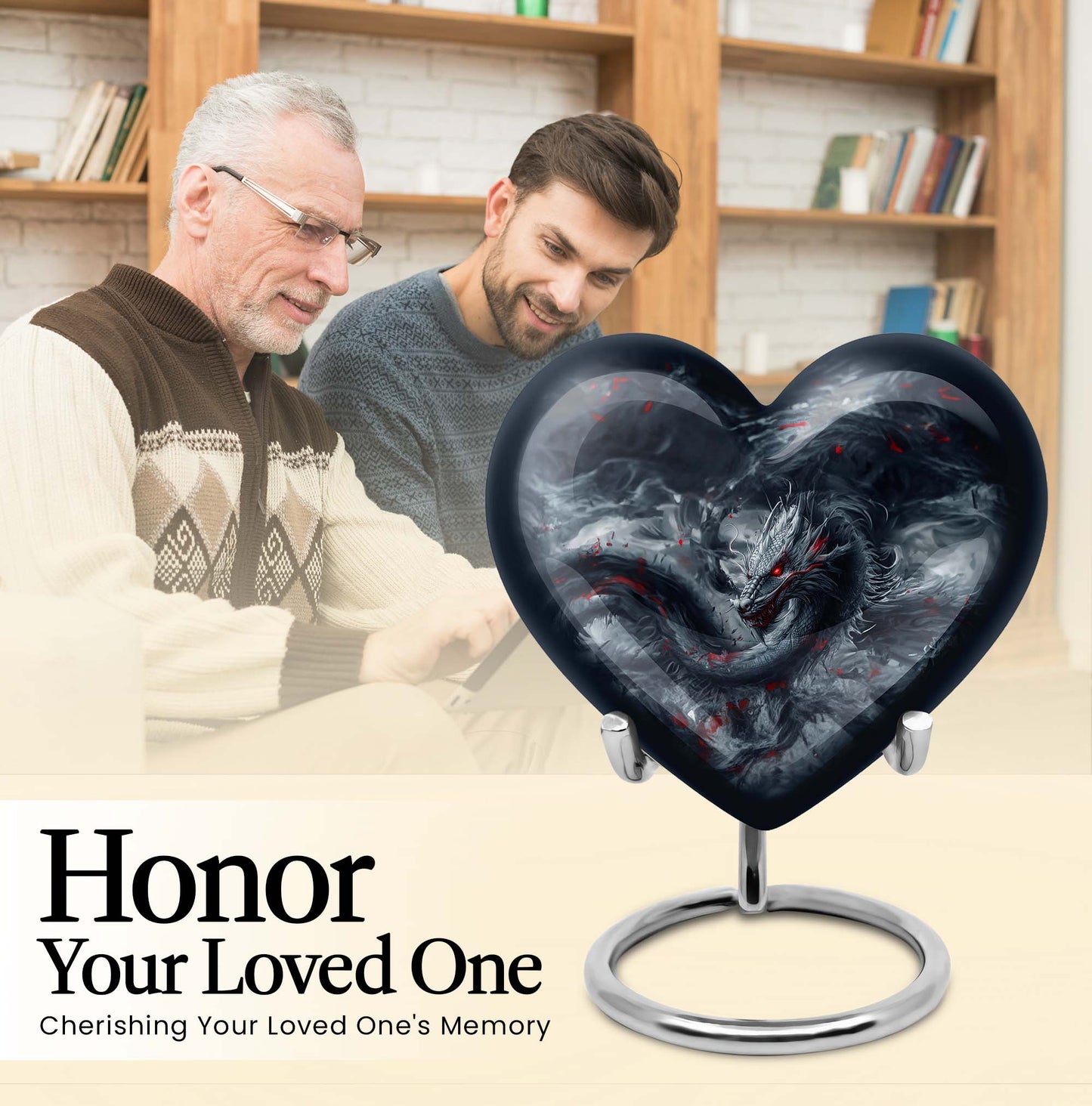 Heart Dragon Urn