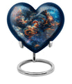 10-inch dragon urn in abstract heart design,