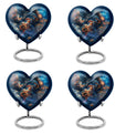 10-inch dragon urn in abstract heart design,
