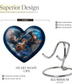 10-inch dragon urn in abstract heart design,