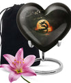 Heart-shaped dragon urn for women's ashes