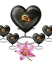 Heart-shaped dragon urn for women's ashes