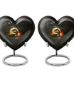 Heart-shaped dragon urn for women's ashes