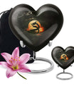 Heart-shaped dragon urn for women's ashes