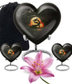 Heart-shaped dragon urn for women's ashes