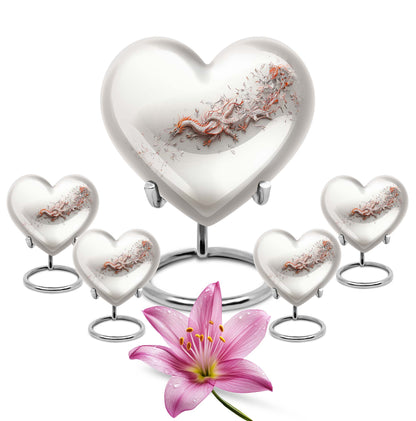  dragon themed heart urn for male adults, 