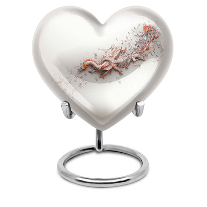  dragon themed heart urn for male adults, 