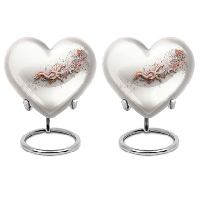  dragon themed heart urn for male adults, 