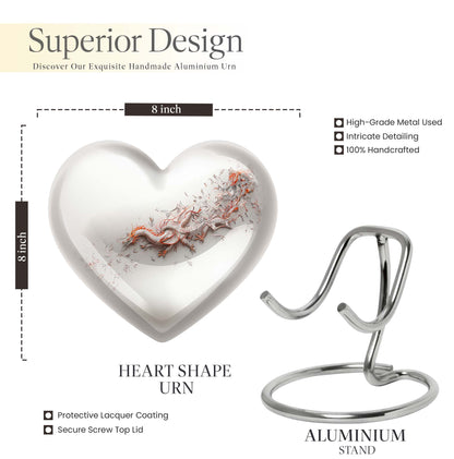  dragon themed heart urn for male adults, 
