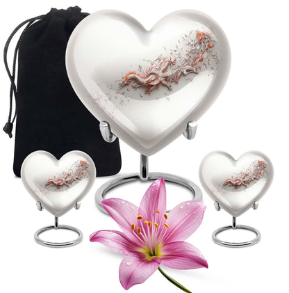  dragon themed heart urn for male adults, 