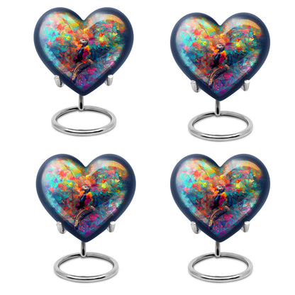 Heart-shaped Puffin bird Urn