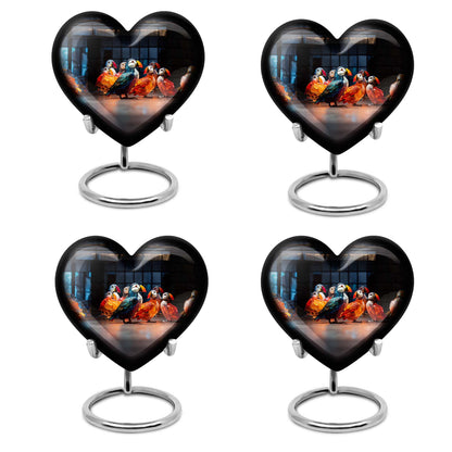 Puffin bird heart design urn for ashe