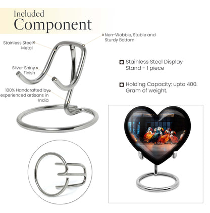 Puffin bird heart design urn for ashe