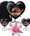 Puffin bird heart design urn for ashe
