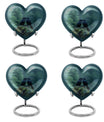 Heart-shaped crow cremation urn