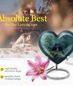 Heart-shaped crow cremation urn
