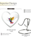 Heart shaped humming bird urn, funeral cremation urn