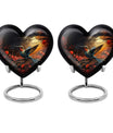 Heart design humming bird urn