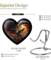 Heart design humming bird urn