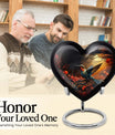 Heart design humming bird urn
