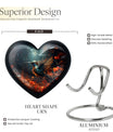 10-inch heart-shaped hummingbird urn