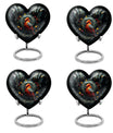 Heart design Cardinal Bird Urn for human ashes