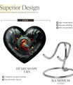 Heart design Cardinal Bird Urn for human ashes