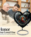 Heart design Cardinal Bird Urn for human ashes