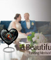Heart design Cardinal Bird Urn for human ashes