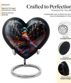 10-inch Cardinal Bird Heart Urn,  