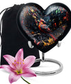 Cardinal Bird-themed Heart Urn