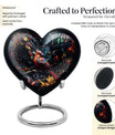 Cardinal Bird-themed Heart Urn