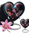 Heart Design Cardinal Bird Urn for adult ashes