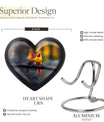 Heart-shaped 10 inch Cardinal Bird Urn for adult