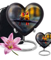 Heart-shaped 10 inch Cardinal Bird Urn for adult