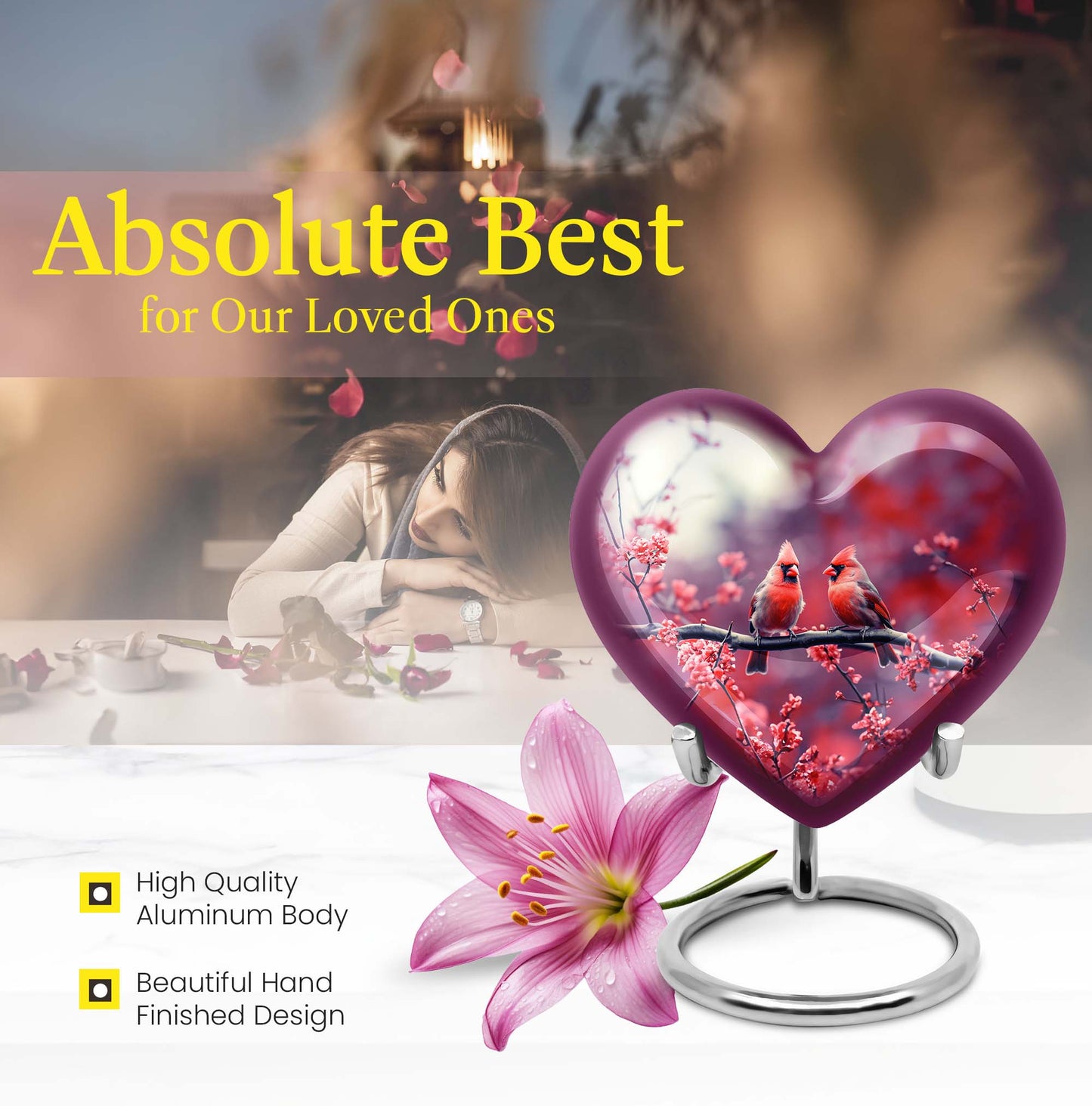 Stylish Abstract Themed Aluminium Memorial Large 
