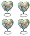 10-inch Heart-shaped Humming Bird Urn